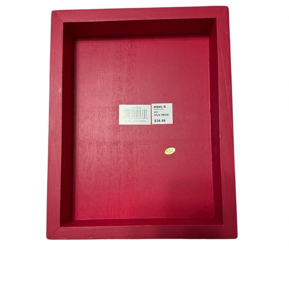 Festive Red Christmas Wall Decor Approximately 5x7